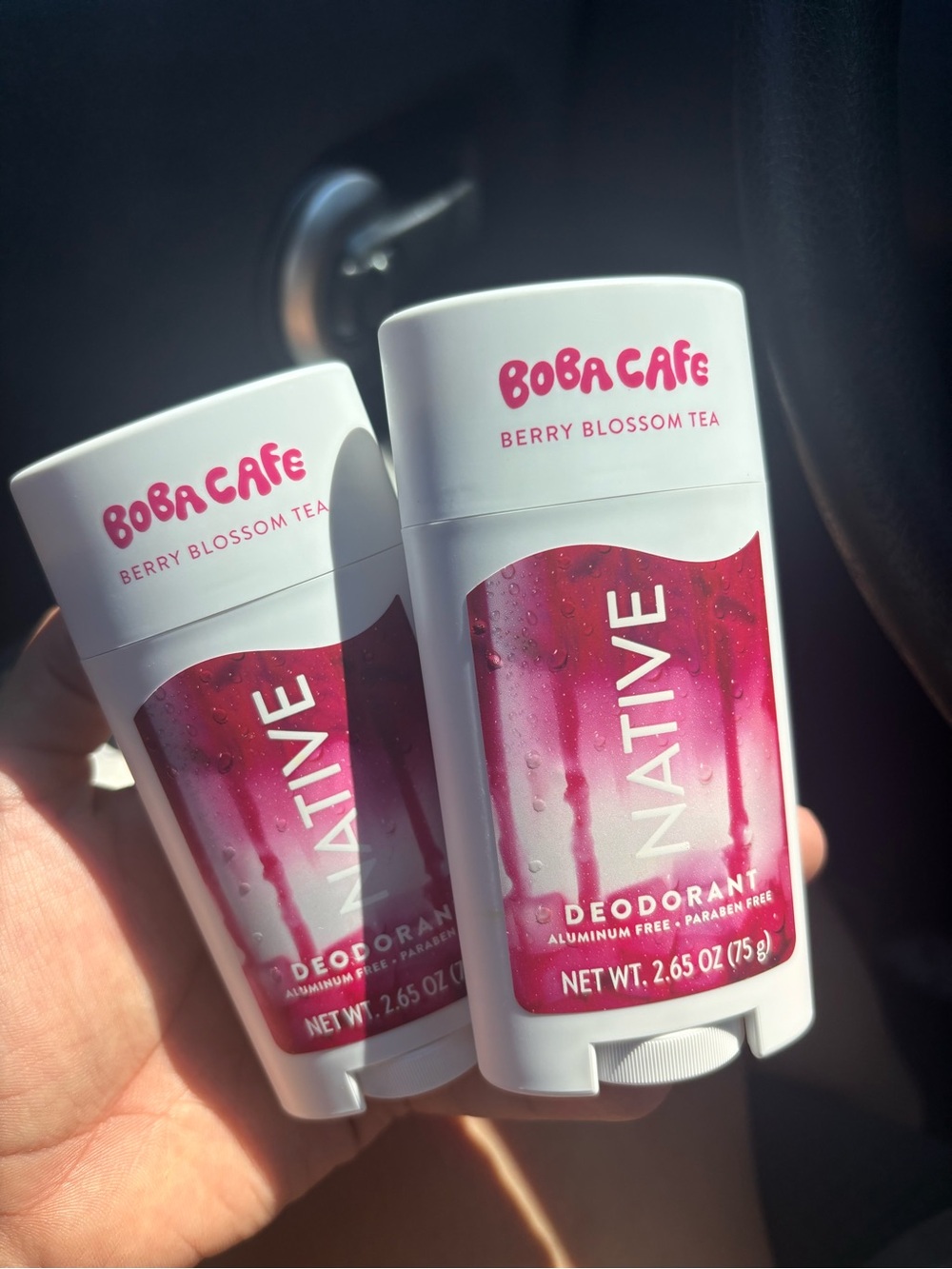 Native Boba Cafe Berry Blossom Tea Moisturizer & Body Oil - White and Pink (2)